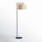 Montage Modern 60 in. Unique Standing Mid Century Modern Floor Lamp with Fabric Drum Shade - LED Bul-266565201-183064420