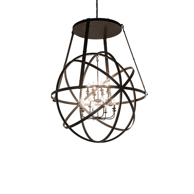 Lustre géométrique unique à 16 lumières
