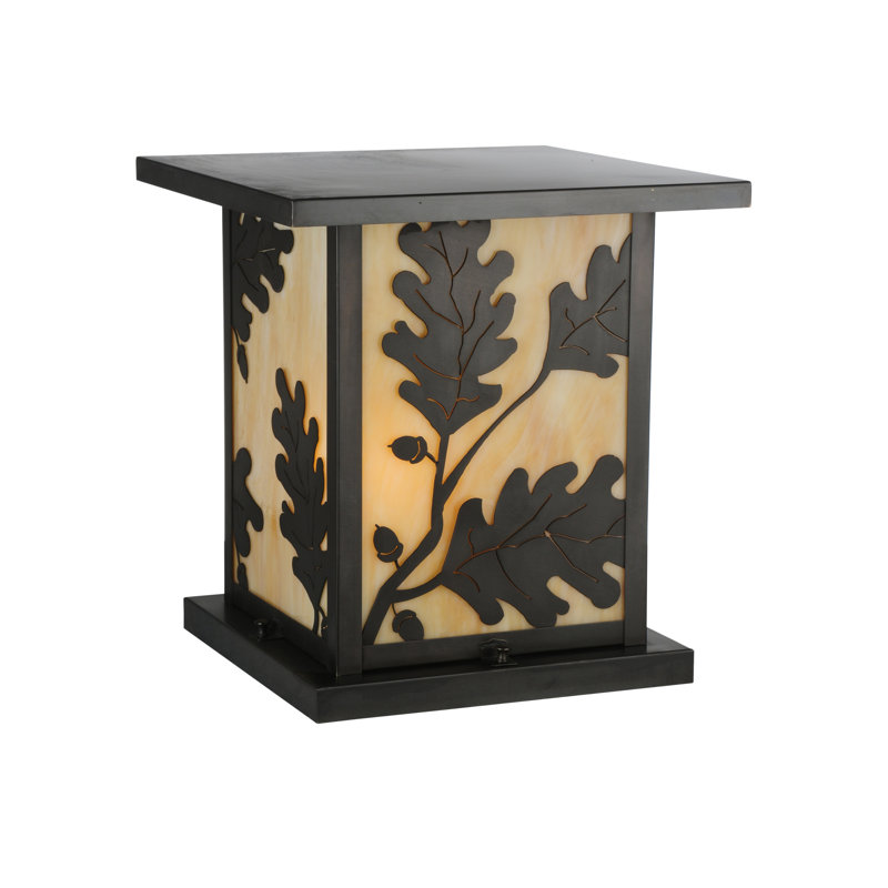 Hyde Park Oak Leaf 1-Light Pier Mount Light