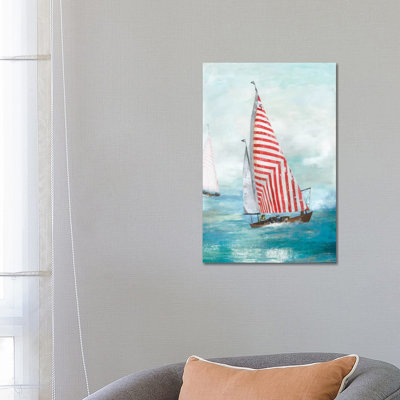 Red Sails 1 Piece Wrapped Canvas Painting