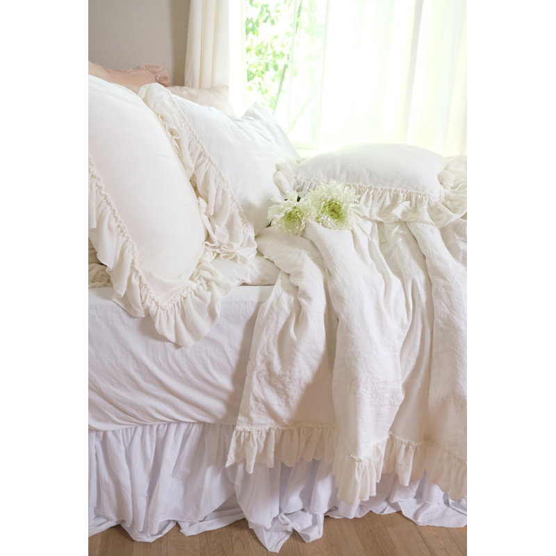 Ensemble de taie d'oreiller 2 pièces en mélange de lin et velours Isabella, Taie d’oreiller standard, Naturel