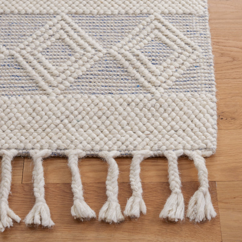 Natura Flat Weave Wool Geometric Rug, Rectangle 5' x 8'