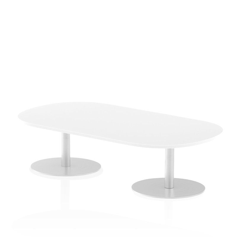 Libbe Oval Conference Table, White, 47.5cm H x 180cm W x 100cm D