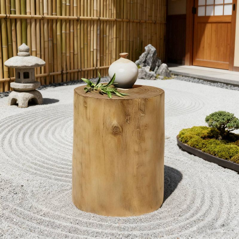 Table d'extérieur d'extérieur en bois peint à la main de 14,25 pouces idéale pour les collations de jardin et les balcons