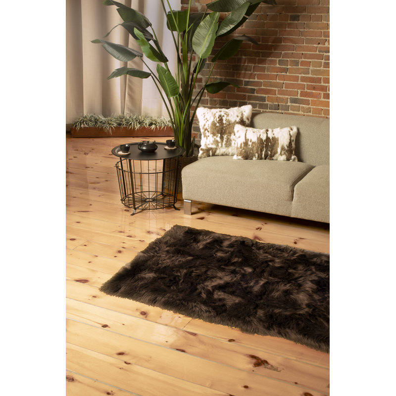 Claritza Faux Sheepskin Fur Area Rug