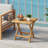  2 PCS Outdoor Folding Side Table Acacia Wood End Table Square Patio Bistro Table-1608989969