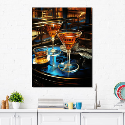 Amber Manhattan Metropolis Cocktail - Cocktails Wall Art