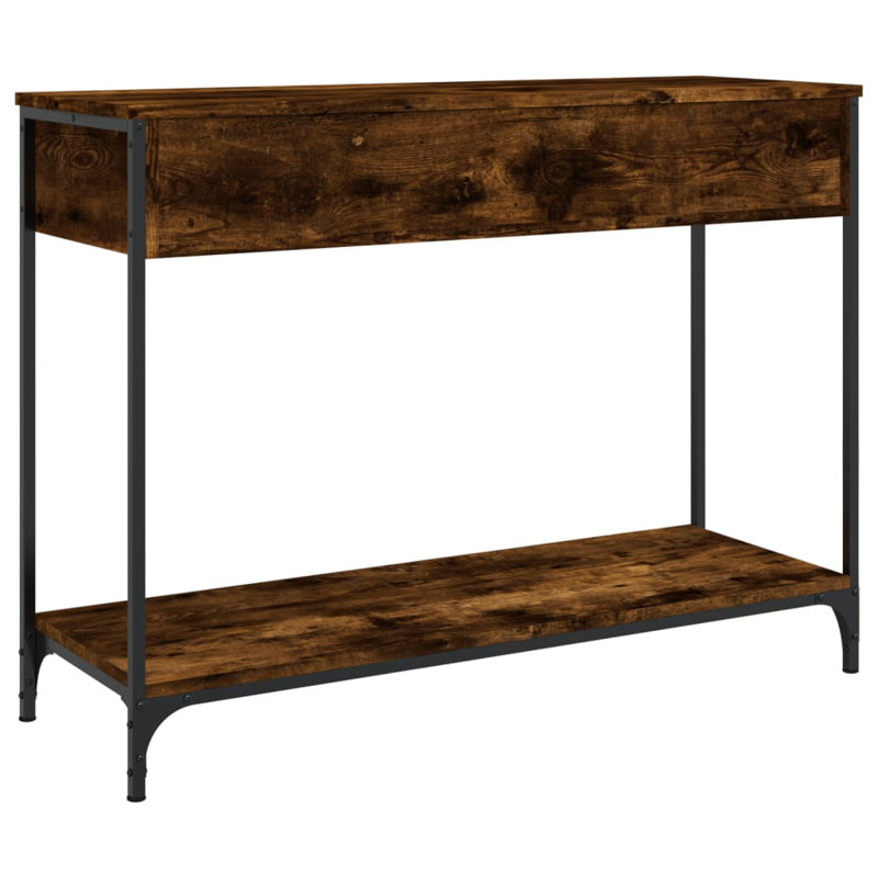 Console Table, Smoked Oak, 75cm H x 100cm W x 34.5cm D