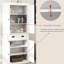 Armoire de cuisine 71 po en blanc. 4 portes, tiroir, 2 tablettes réglables. Rangement fonctionnel pour la salle à manger, le salon, la salle de lavage blanche avec tiroir et salle à manger adaptée.
