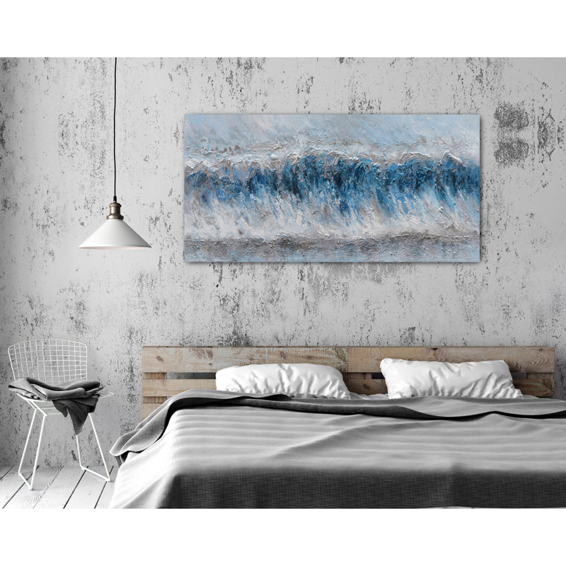 « marémotrice vagues », reproduction de peinture à l’huile sur toile tendue