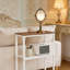 Console étroite à 3 niveaux, canapé mince avec tablettes de rangement pour l'entrée, le couloir, le salon ou la chambre à coucher