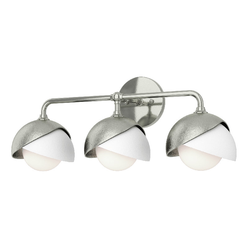 Brooklyn 3 - Light 9.2" Height Dimmable Vanity Light, Sterling, Black