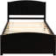 Lit plateforme simple avec lit gigogne en bois massif pour rehausser le style de votre chambre à coucher-386169123