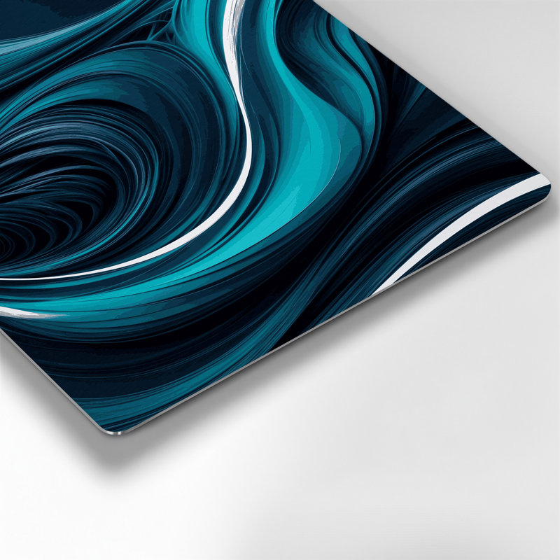 Art numérique bleu abstrait numérique 34, H 14 po x l 11 po