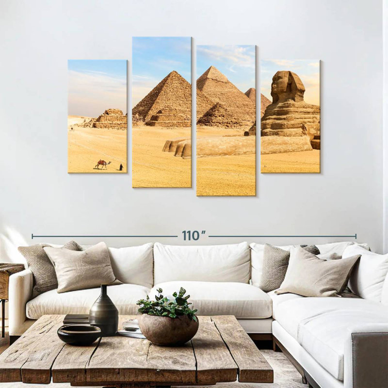 Adella Great Pyramids And Sphinx, 54" H x 84" W