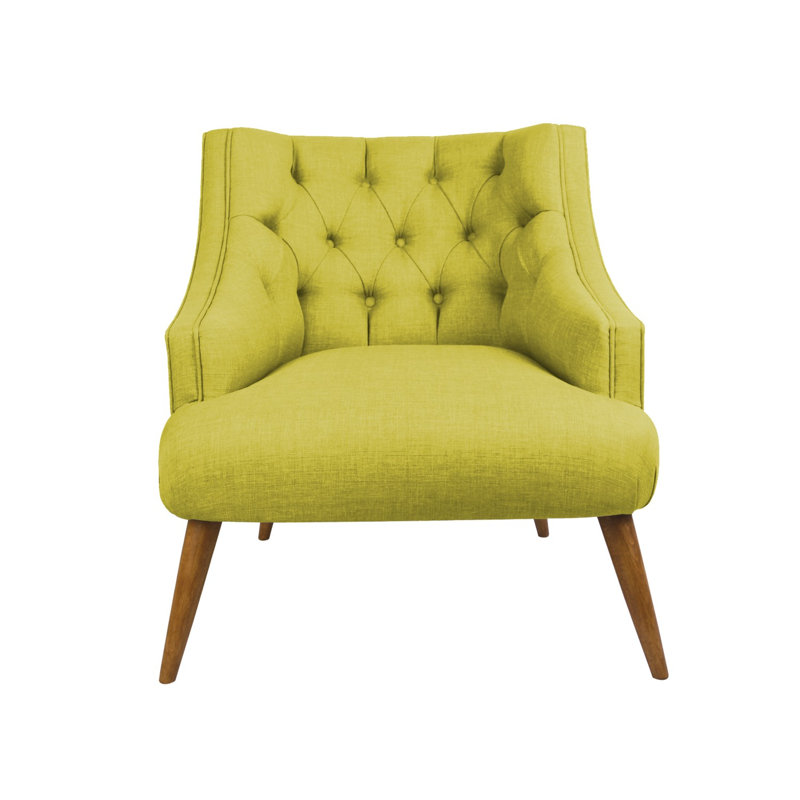 Elegant Wing Chair, Pistachio Green, 28.7 x 31.5 x 33.5 inches | Solid Wood Frame & 100% Polyester Fabric | Easy Clean, Modern American Traditional Design for Living Room & Hotel Decor