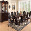 Formal Dining Room Table W Leaf Brown 1Pc Dining Table Only Double Pedestal Base Royal Rectangle Table