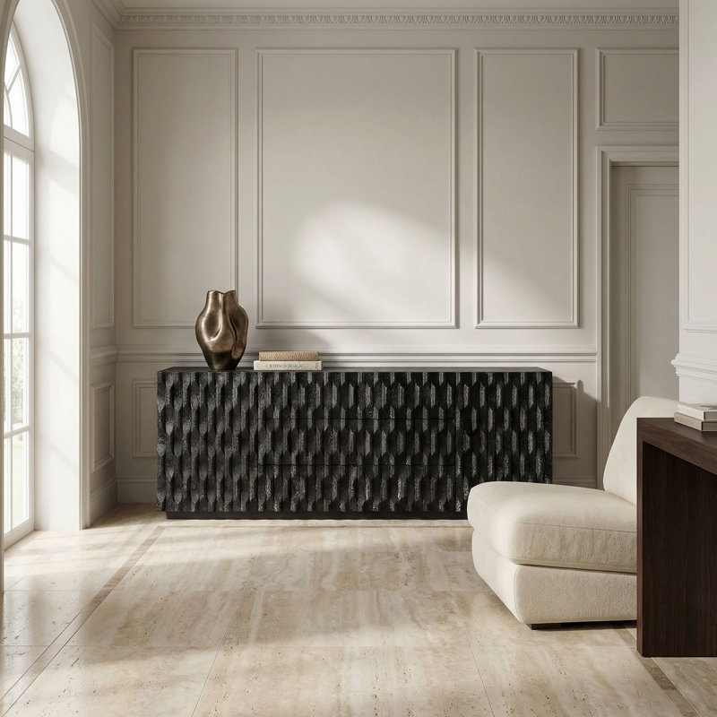 Alameda 81.5'' W Solid Wood Sideboard