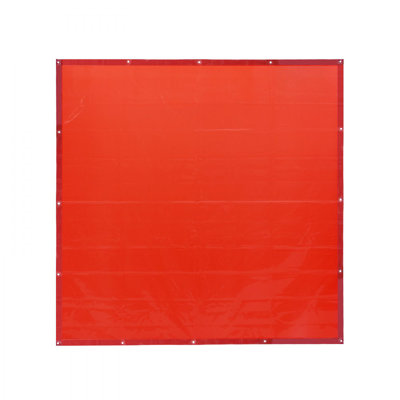 Écran de rideau à souder, mur-rideau à suspendre de 6 pi x 6 pi, écrans de protection en vinyle ignifuges avec protection contre les rayons UV à 6 niveaux et trous de suspension, portatif pour atelier / industriel, rouge