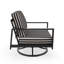 Chaise berçante d'extérieur en métal avec coussin Sunbrella® Townsend