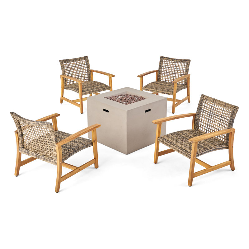 Gailey 4 - Person Patio Conversation Set, Grey