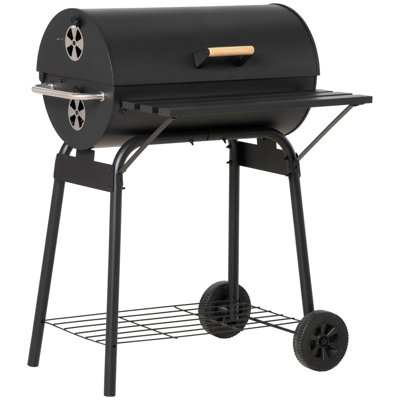 Barbecue portatif au charbon en baril de 30 pouces Outsunny