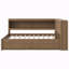 Lit de jour en bois pleine grandeur avec tablettes de rangement, USB, DEL et 2 tiroirs-129880958-129880962