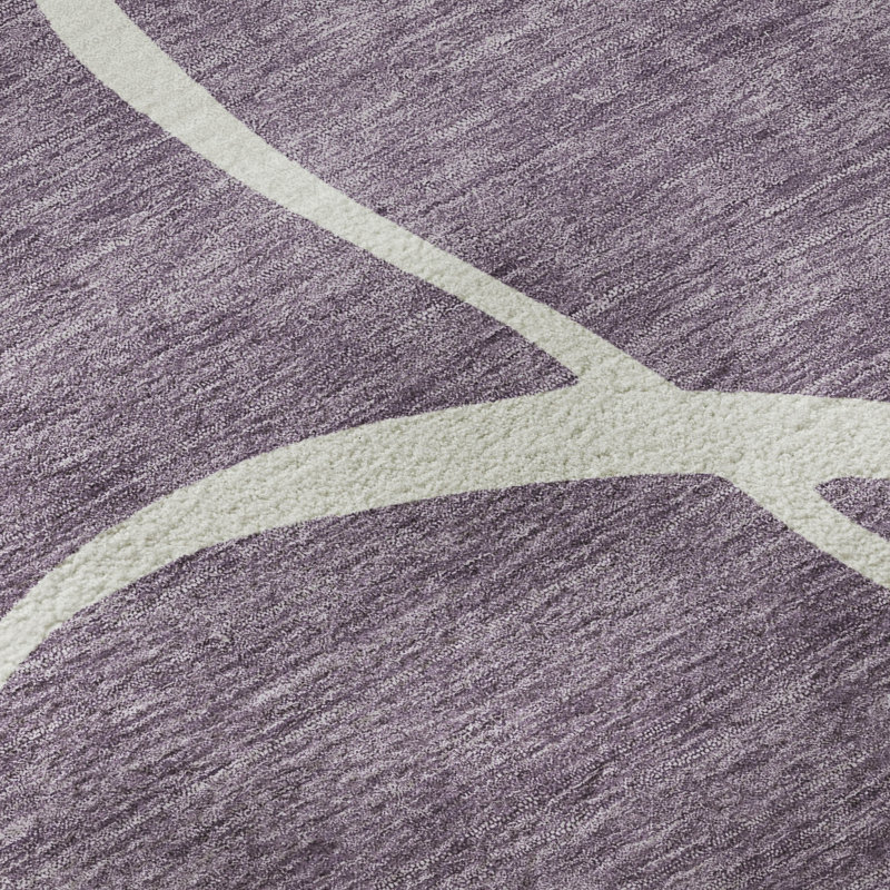 Premium Machine Washable Corum AMF999 Swirls Rug, Rectangle 8' x 10'