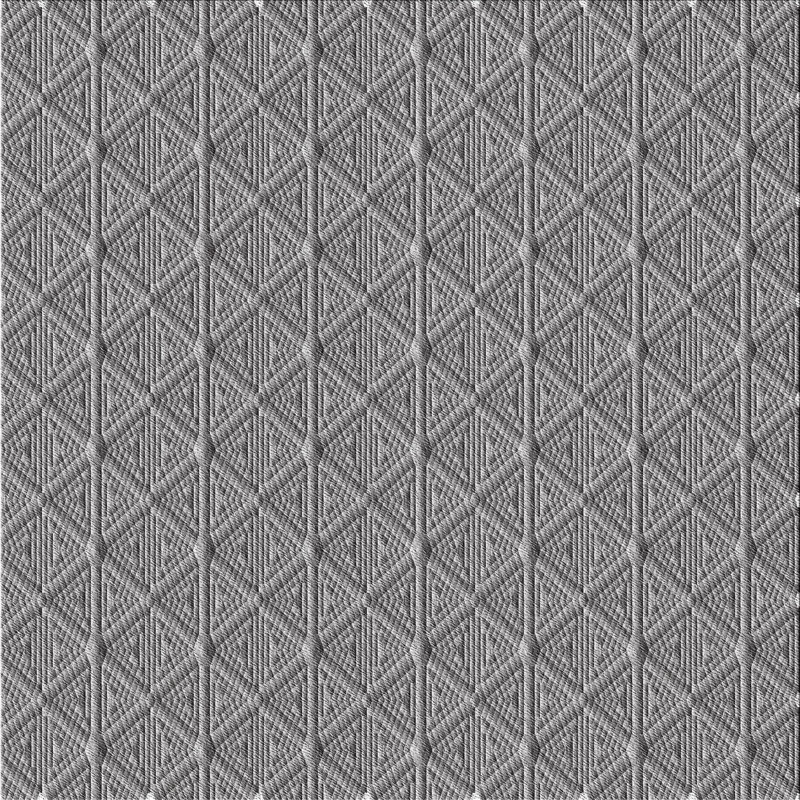 Tapis décoratif gris à motif géométrique Reinke, Carré 4 pi