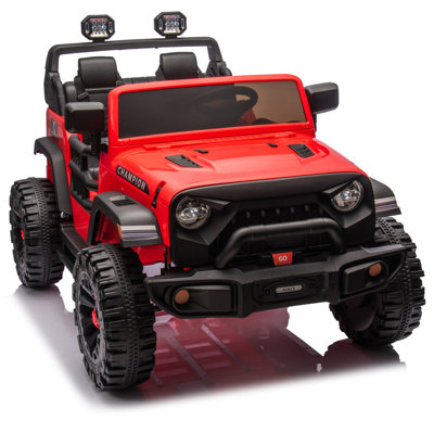 24V Two-seater Kids Ride On Electric Car W/parents control,Seat width 19.69in,400W motor,Four-wheel suspension,Light&searchlight,USB,MP3,Bluetooth,Pro