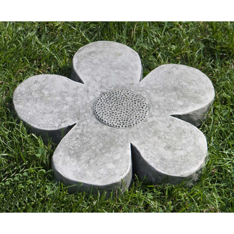 Flower Power Stepping Stone, 2" H x 15.5" W x 15.5" D, Alpine Stone