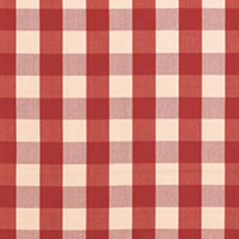Camden Cotton Check Fabric, Red