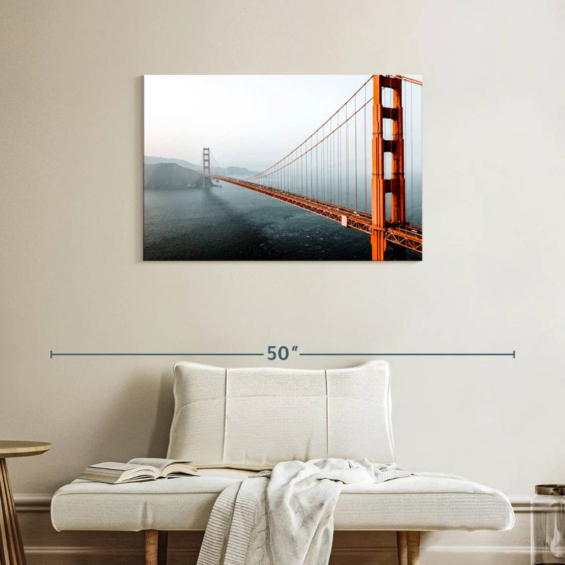 Hazy Gate Bridge, 24" H x 36" W