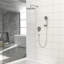 Pomme de douche murale 10 po - Nickel brossé double avec pluie et 5 réglages à main, assemblage facile à nettoyer, réglages à pluie, installation