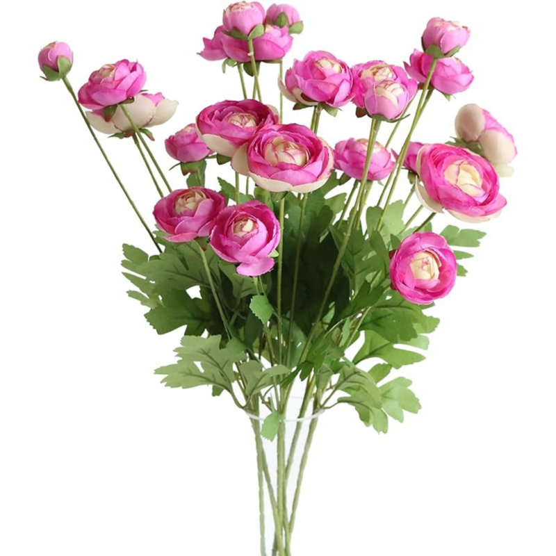 4 pièces fleurs de soie artificielle renoncule persan pour la maison décoration de mariage arrangement floral projet de bricolage