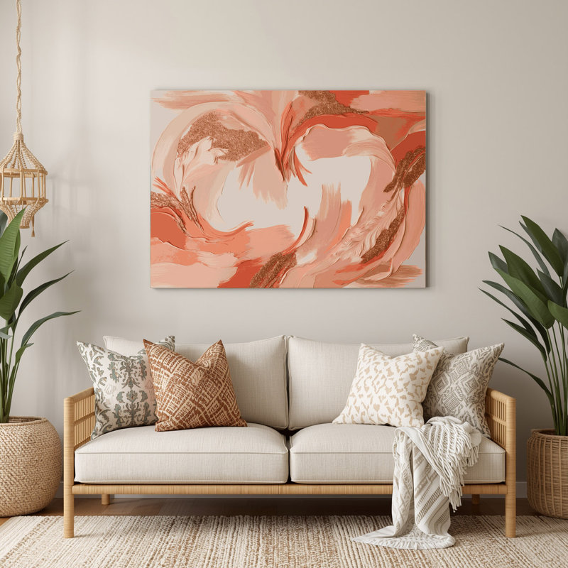 «Lyrical Abstraction 71», art mural en métal orange, H 16 po x l 20 po