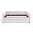 Queen daybed: upholstered sofa bed, two-drawer trundle, vertical stripes, linen fabric (86.5"x65"x30")-2121276755