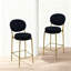 Ensemble de 2 tabourets de bar modernes en velours-1885960013
