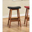 Ensemble de 2 tabourets de comptoir en bois massif de style Mid-Century-433225459