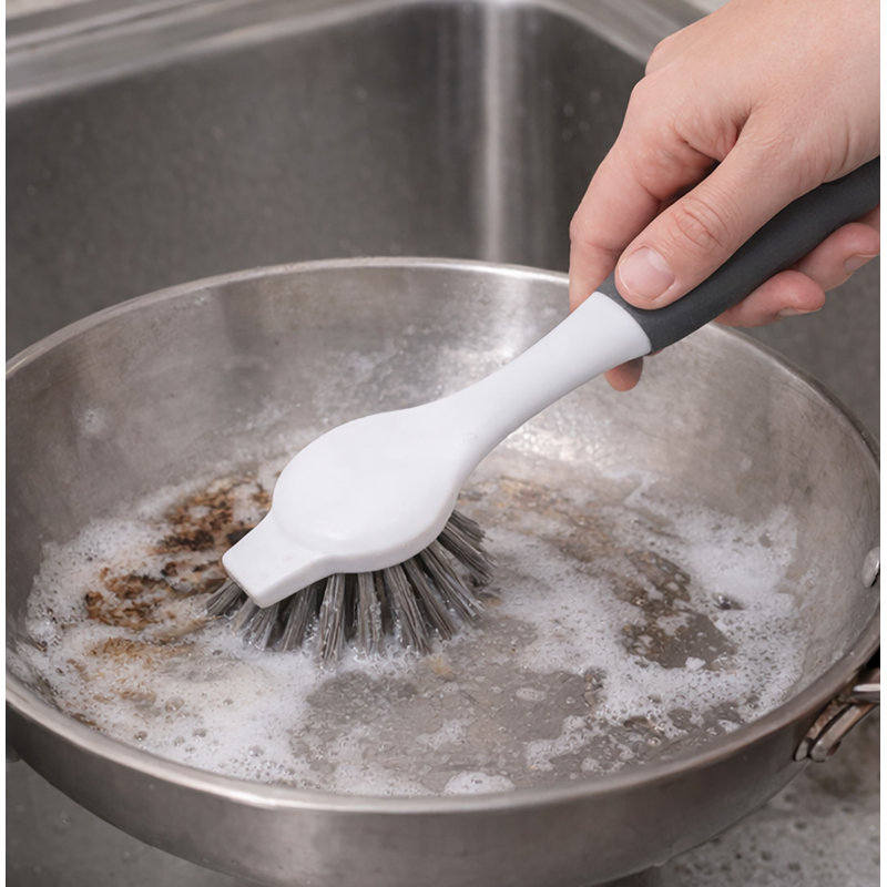 Brosse à vaisselle avec poignée ergonomique antidérapante