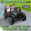 Voiture 24 places pour enfants 2 places, jeep électrique noire avec télécommande, 4 roues motrices / 2 roues motrices, suspension, Bluetooth, siège double pour enfants en bas âge-102426086