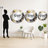 Yellow Grey Marble Symphony II - Abstract Decorative Mirror, Yellow Round Wall Mirror, Printed Metal Art-97183689