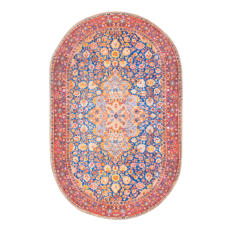 Chenille Geometric Indoor Rug, Oval 2' x 3'1"
