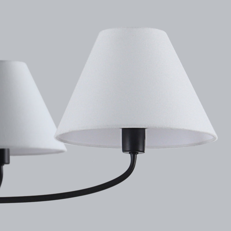 Iron 4-Light Chandelier, Noir mat
