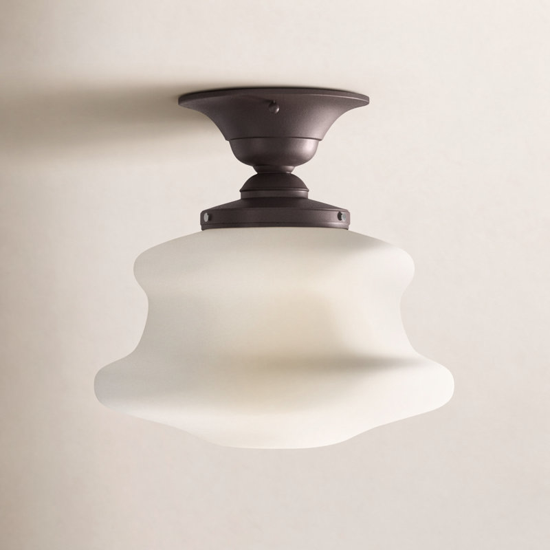 Petersburg 1 - Light Semi Flush Mount, Old Bronze, 10" H x 12.75" W x 12.75" D