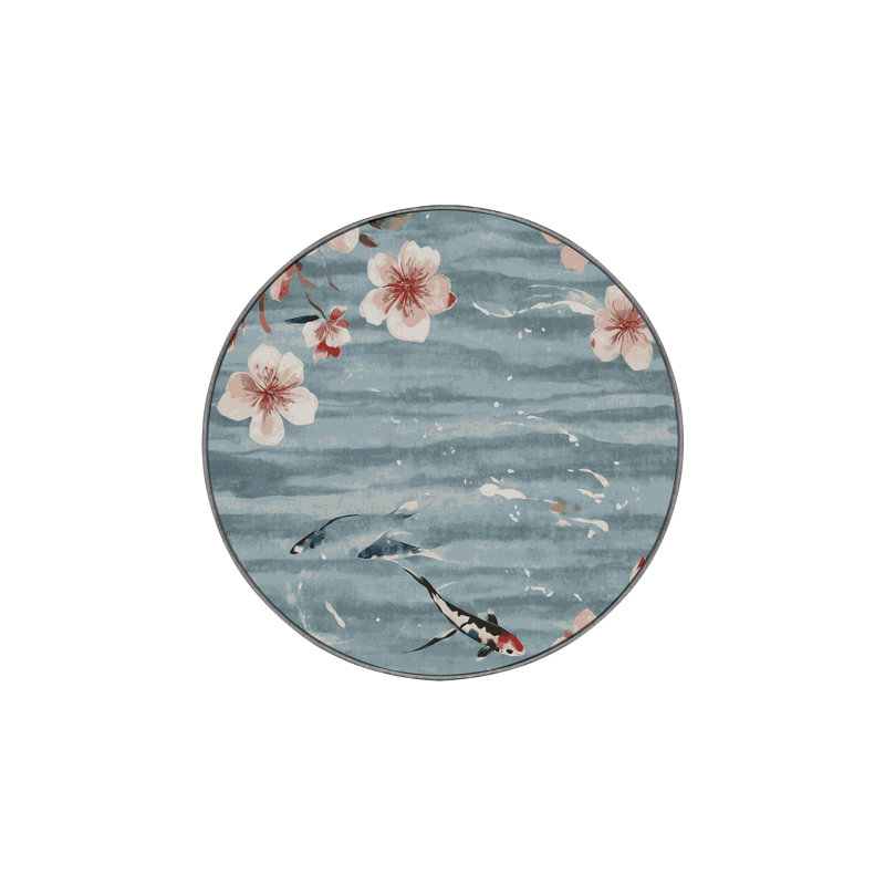 Silky Soft Plush Gray Area Rug, Round 7'