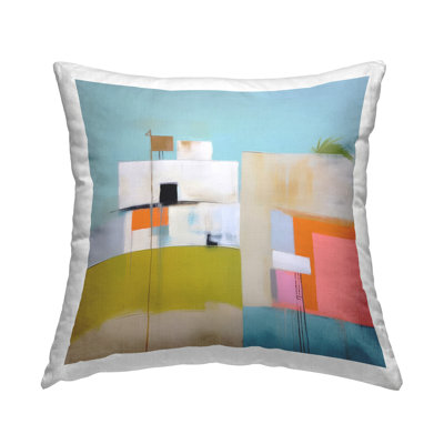 Coussin décoratif imprimé Tropical Villa House par Irena Orlov