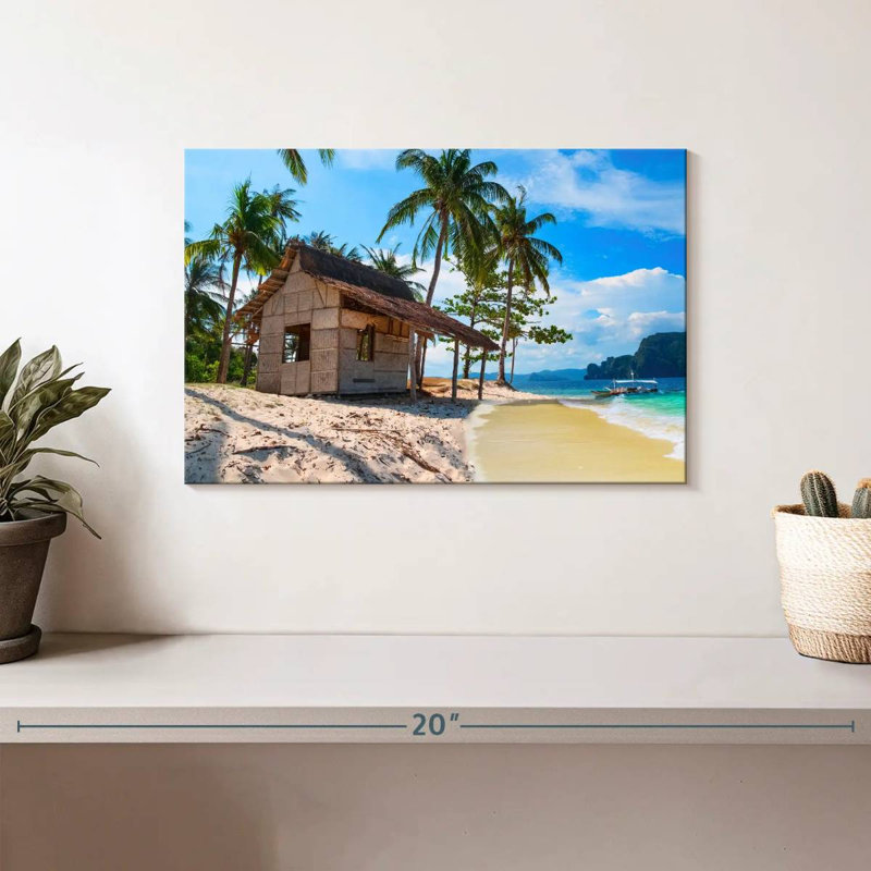 Cabane de plage tropicale Lilie Palawan, H 8 po x l 12 po