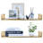 2-Piece Wall Metal Gold Floating Shelves