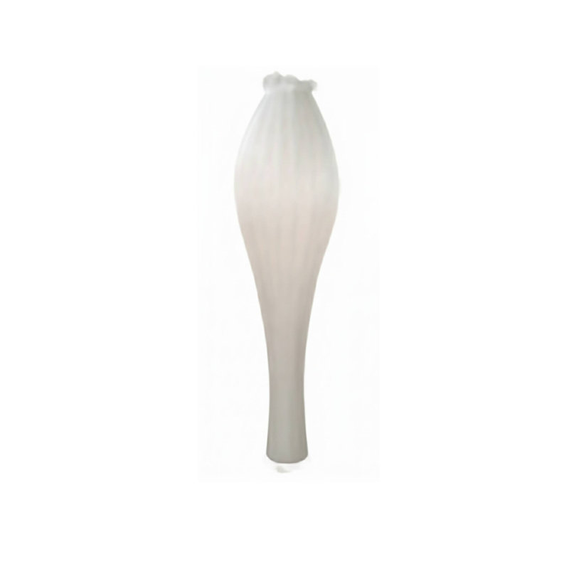 2-Light White Fabric Shade Floor Lamp